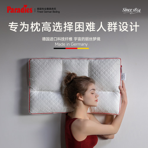 德国Paradies蚕丝枕芯填充枕头拯救颈椎体态改善助深度睡眠2只装