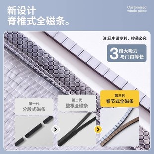 防蚊门帘全磁条强力夏季 2025年新款 纱窗魔术贴家用金刚网纱门纱帘