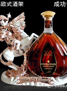 【折扣价】美式仿铜脂工树艺家居摆件拿破仑洋红酒架意酒柜玄创关