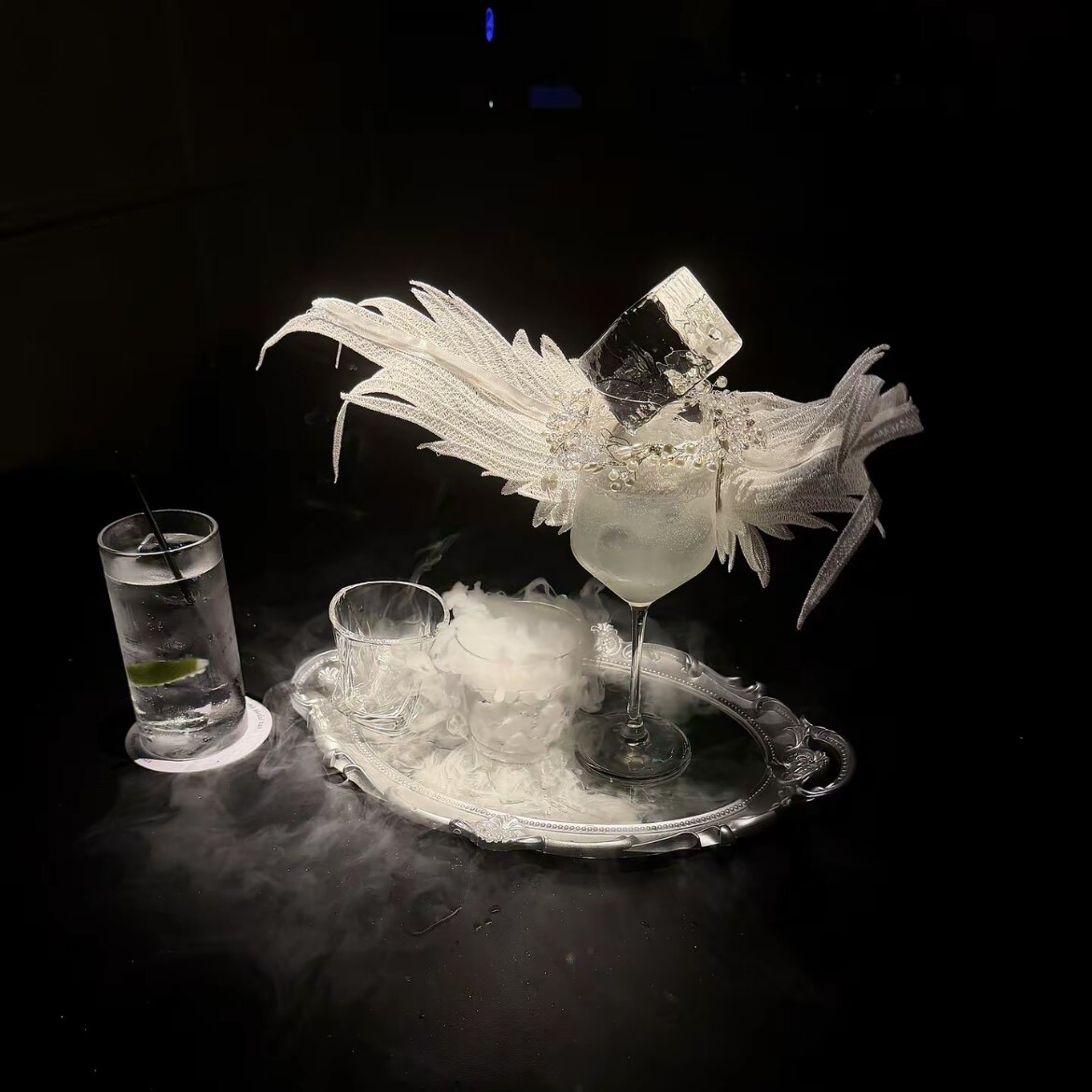 【天使之翼】鸡尾酒杯手工DIY材料包高颜值杯花装饰品居家调酒杯