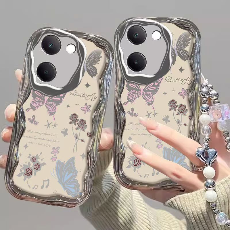 vivo y100手机壳v2313a软硅胶vlvoy100i保护套5g镜头全包防摔V2279A个性创意viv0y100电镀vivo丫100简约女款