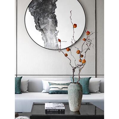 干石榴枯树枝装饰客厅落地干花真花干枝插花风干花束文艺家居摆设