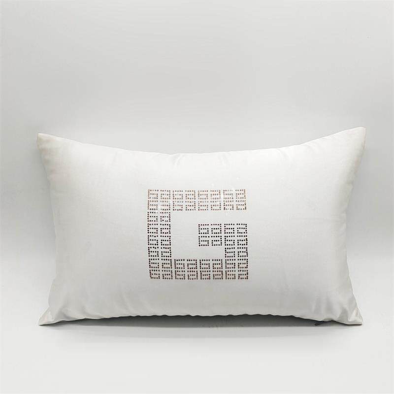 轻奢烫钻抱枕套现代简约客厅沙发样板间靠枕小腰枕床头靠垫30x50