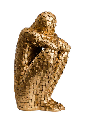 北欧现代样板房客厅玄关酒柜装饰品书房创意雕塑艺术抽Z象人物摆