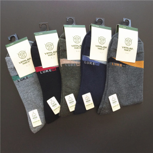 7003 加厚精梳棉简约中高筒吸汗百搭潮款 悠品鹿人坊袜子男士 秋冬季