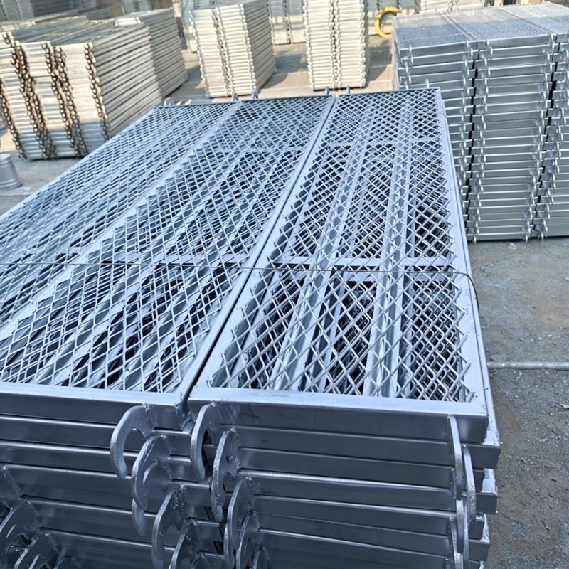 脚手架踏板脚踏板加厚跳板方管板镀锌踏板全套配件工地