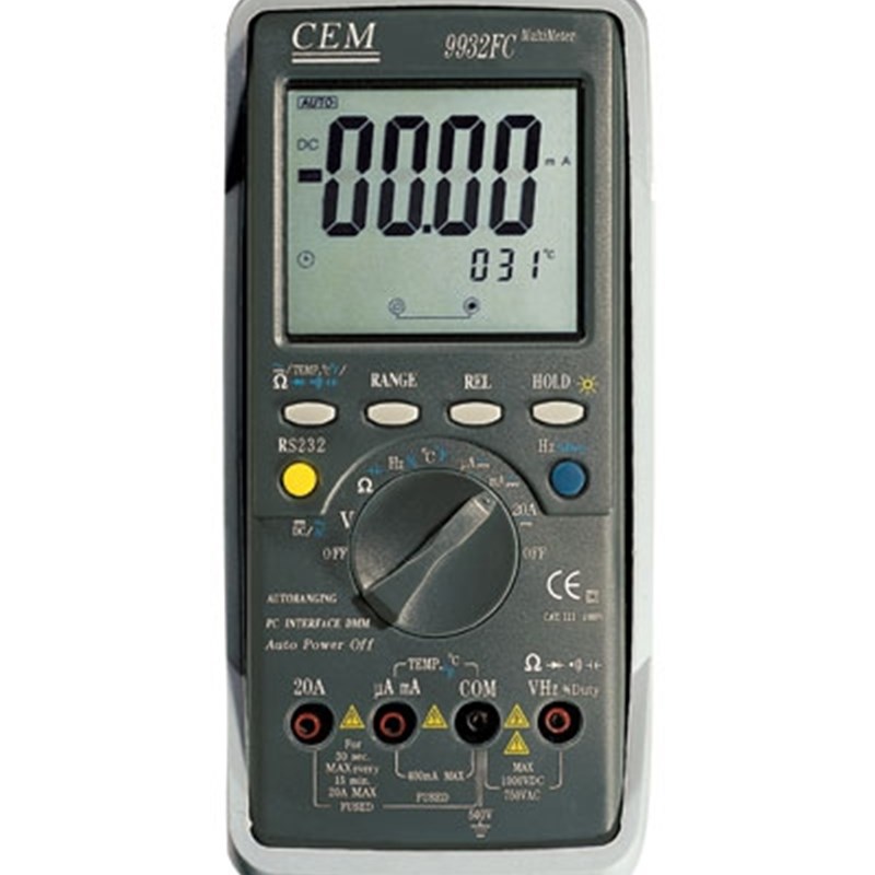 DT-9932FC电脑连接自动量程数字万用表 可测电容温度频率