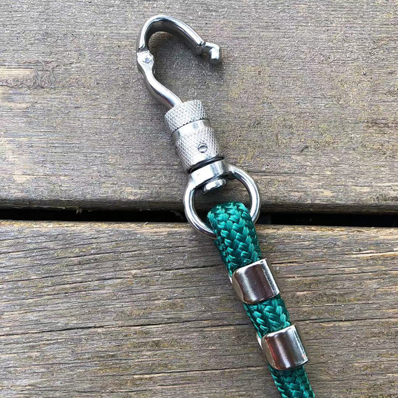 大型犬狗绳新款304钢万向钩牵引比特中亚加粗尼龙宠物遛狗绳