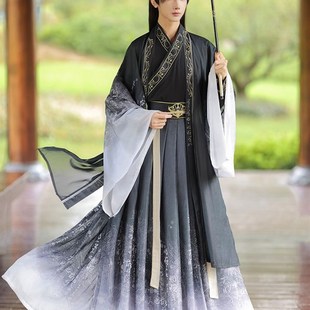 大码汉服胖mm晋制中国风男女齐腰侠客学生日常夏季男女古装200斤