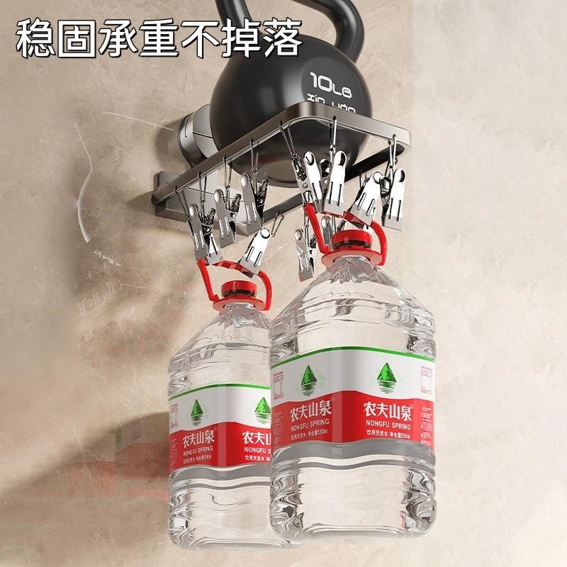 吸盘折叠袜子晾晒架家用婴儿衣架晾衣架多夹子P晒袜子神器阳台袜