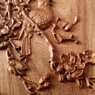 实木雕隔断镂空雕花木板画装饰中式柜门床沙发家具洋花角花木贴花