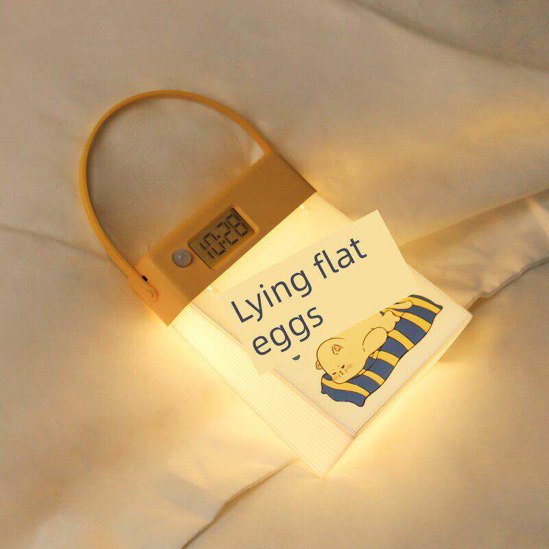 日历时钟人体传感器夜灯卧室睡眠床头灯可充电睡眠伴侣夜拍灯441