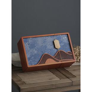 高端覆古楠竹摆泡茶叶包装盒空礼盒岩茶12泡白茶长泡袋空盒子定制