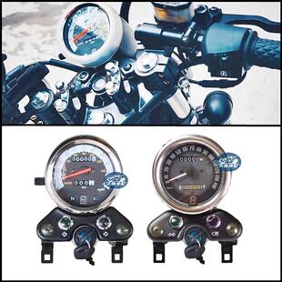 GN125机车覆古改装码表组件云豹CG125加宽方向柱改装仪表