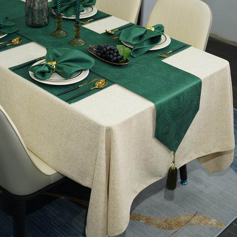 轻奢高级感桌布定制北欧高端客厅茶几家用长方形防水餐桌桌布