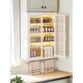 新型厨房架调味品多功能储物柜无打孔壁挂式 调味品储物架