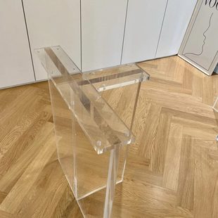 有机玻璃桌脚加工定制 高透明亚克力T形桌腿 厚板茶几腿抛光定做