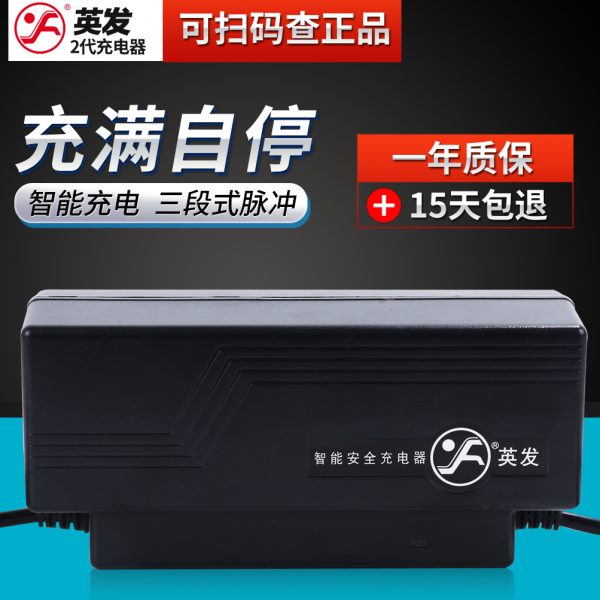 英发电动车电瓶充电器48V12AH20AH60V80V72伏三轮车新日爱玛雅迪
