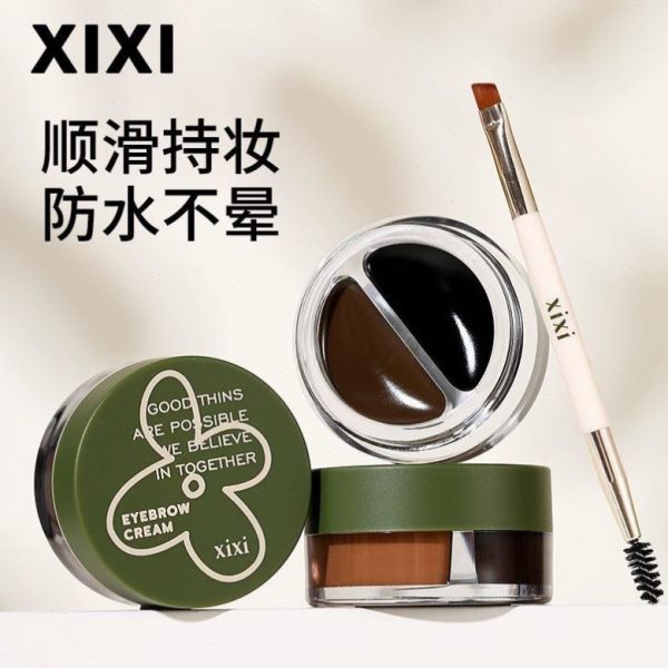 不晕染XI双眉膏眼线膏I二合一X色眉毛雨衣防水防汗正定型固体持久