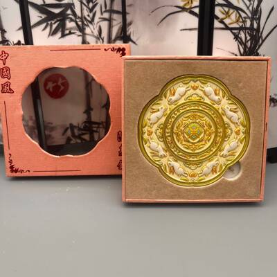 文创金属国风化妆镜景区旅游纪念手持化妆镜故宫博物馆随身镜