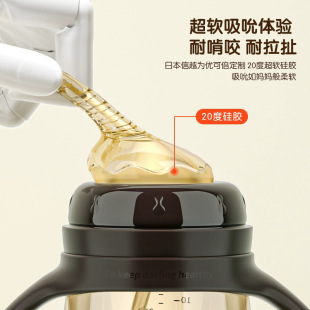 婴儿奶瓶防摔防胀气宝宝0 3岁宽口径奶嘴仿母乳鸭嘴PP奶瓶