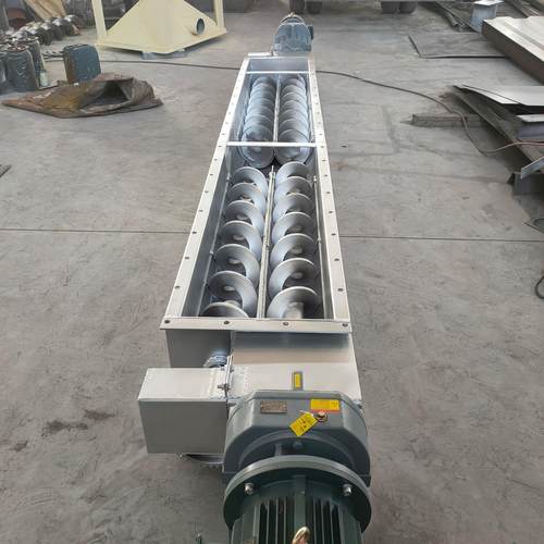 绞龙输送机LS型双驱动上料机双轴螺旋给料机长距离输送驱动布置