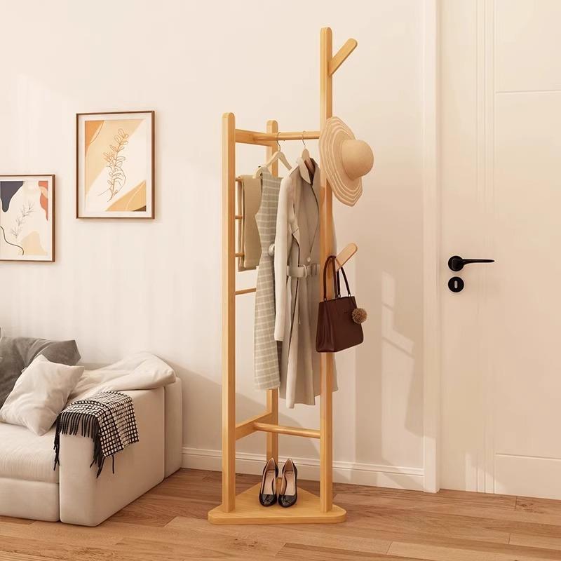 挂衣架立式落地衣帽架卧室入户放衣服架子家用置物架简易挂包架子