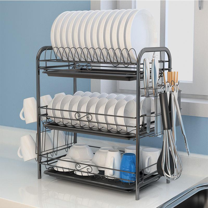 碗架沥水架单层厨房置物架家用放碗碟架晾碗架碗柜架子碗筷收纳盒