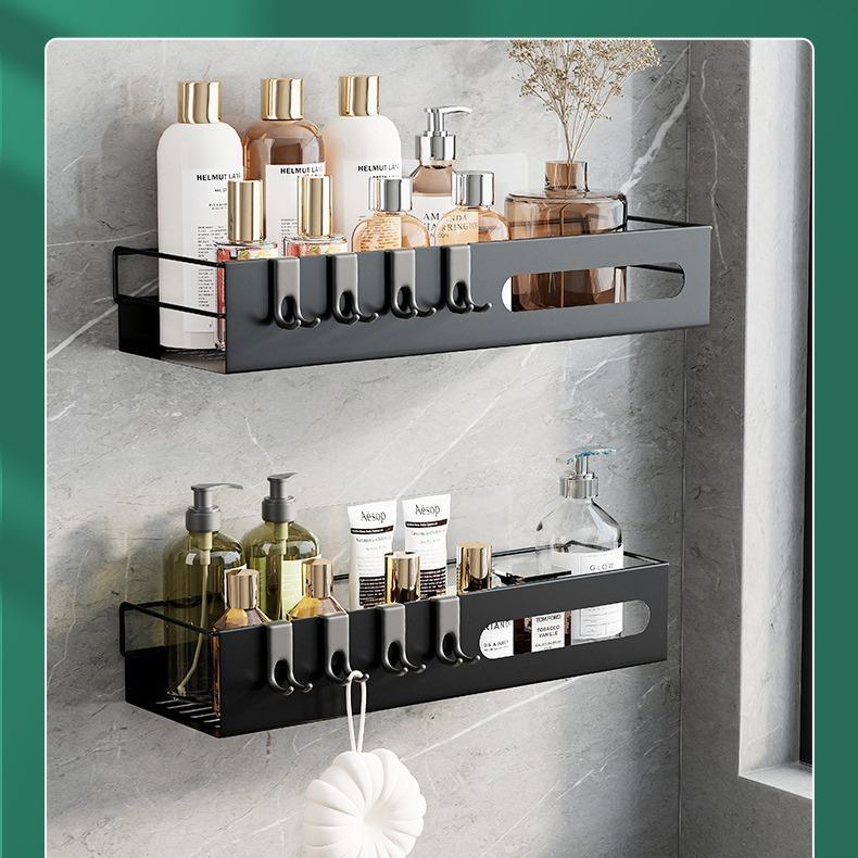 简约多功能浴室架免打孔壁挂式收纳架卫生间洗漱台一体收纳架子