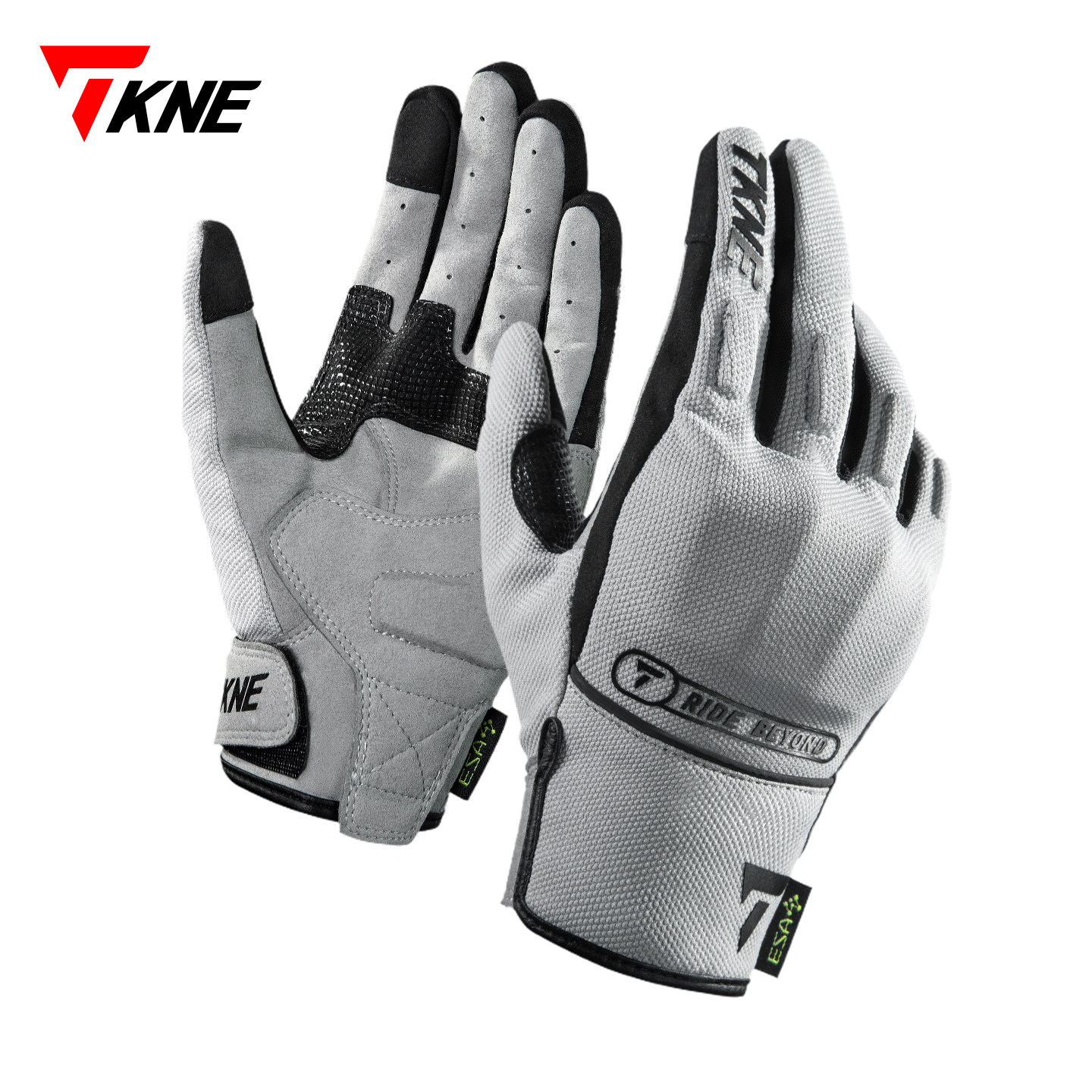 TKNE夏季摩托车手套薄款越野机车骑行防摔透气可触屏防护骑士装备