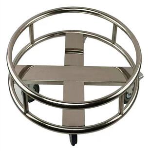 不锈钢水桶支架带万向轮移动盘保温桶圆桶底座架商用食堂汤桶架子