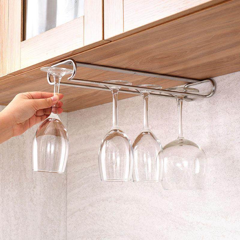 创意悬挂式高脚杯架 现代简约吧台酒吧酒柜倒挂304不锈钢红酒杯架,餐饮具,酒架,淘宝优惠券,粉丝福利购,淘宝优惠卷