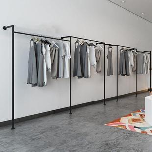 长款女装店落地式服装店展示架侧挂服装架挂衣架子货架陈列架定制