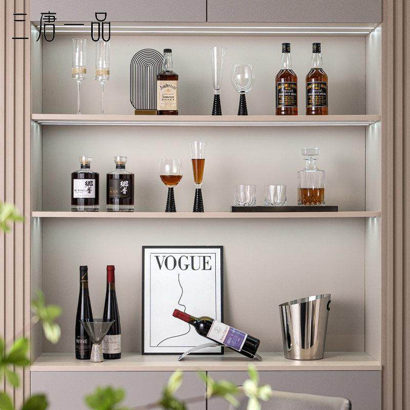 轻奢酒具红酒杯餐边柜套装现代酒店样板间水吧台休息区厨房柜摆件