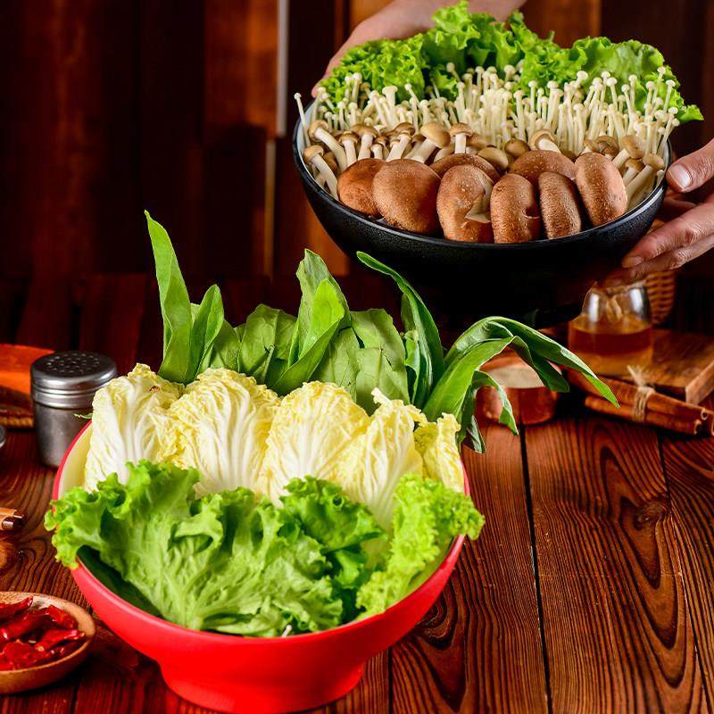 圆形斜口密胺碗特色火锅店蔬菜拼盘餐具烤肉店茵类金针茹青菜盘子,餐饮具,碗,淘宝优惠券,粉丝福利购,淘宝优惠卷