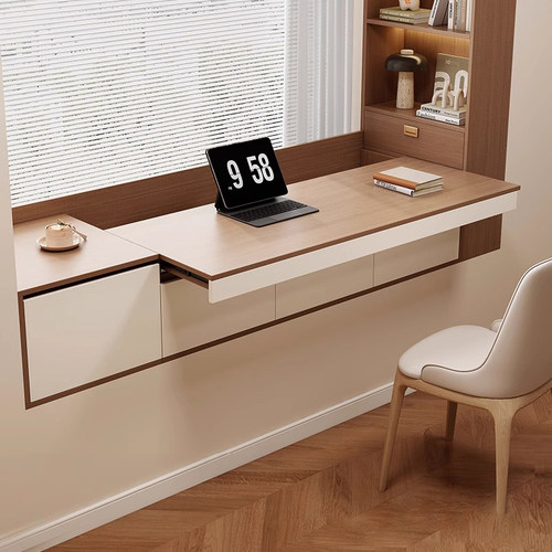 蜂窝铝飘窗书桌空间利用改造神器收纳储物书柜一体电脑桌卧室家用