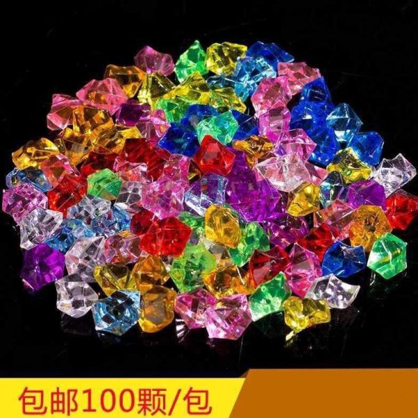 五彩色玻璃珠亚克力水晶泥鱼缸造景水草弹球水培人造装饰石头