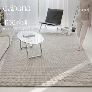 轻奢卧室羊毛地毯纯色 2023客厅房间高级感沙发茶几家用定制垫新款