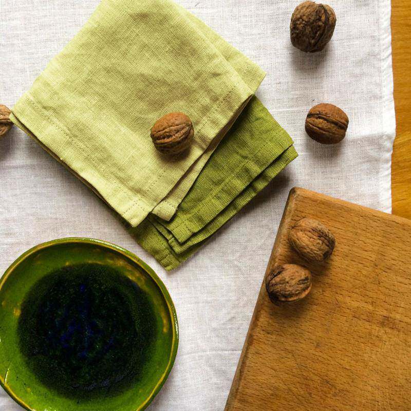 纯亚麻餐垫纯色水洗简约棉麻布艺居家餐巾垫隔热垫西餐厅桌垫杯垫