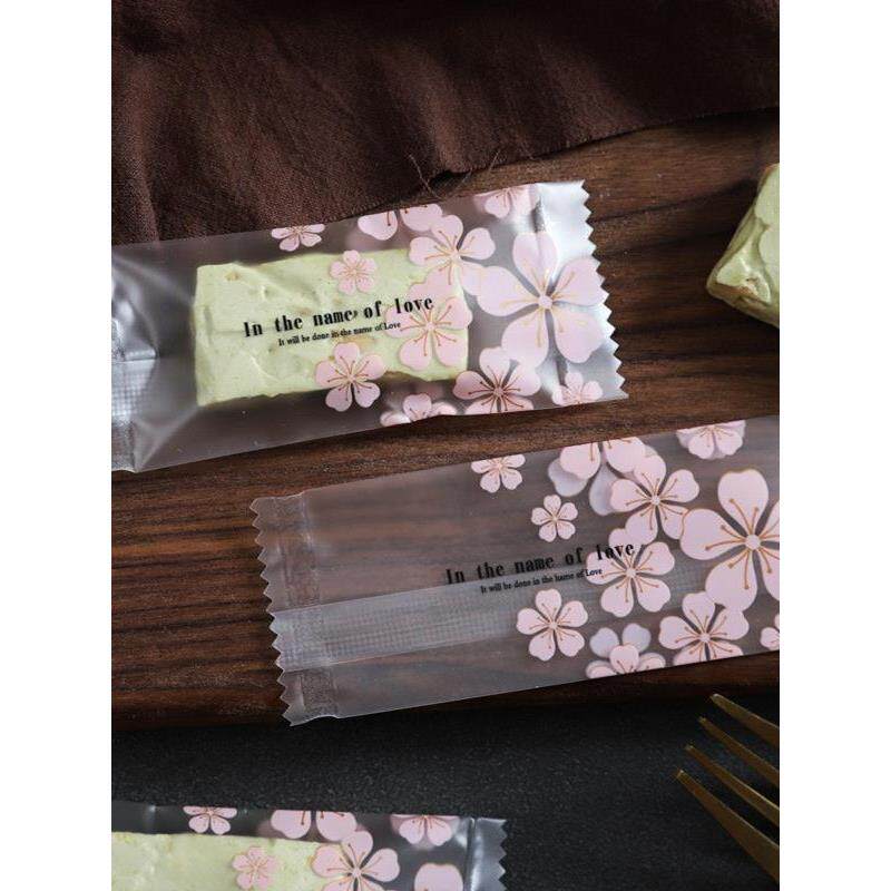 全新全透明小雪花糕点包装袋按钮饼干机密封袋迷你糖果零食袋1000