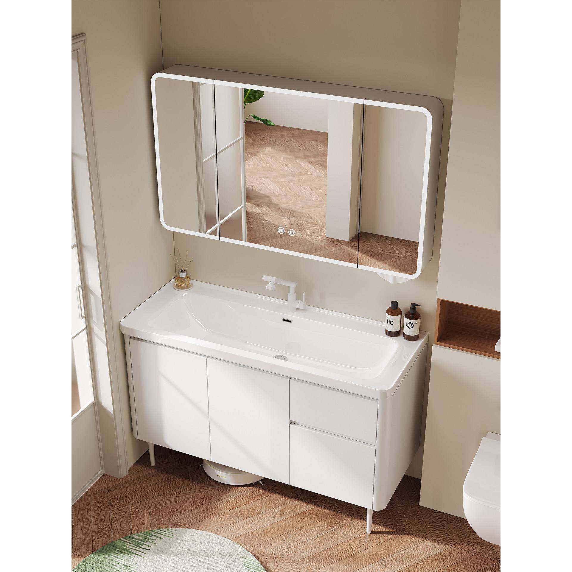 加厚蜂窝铝落地强收纳浴室柜组合洗手盆卫浴柜加深洗漱陶瓷一体盆,家装主材,浴室柜组合,淘宝优惠券,粉丝福利购,淘宝优惠卷