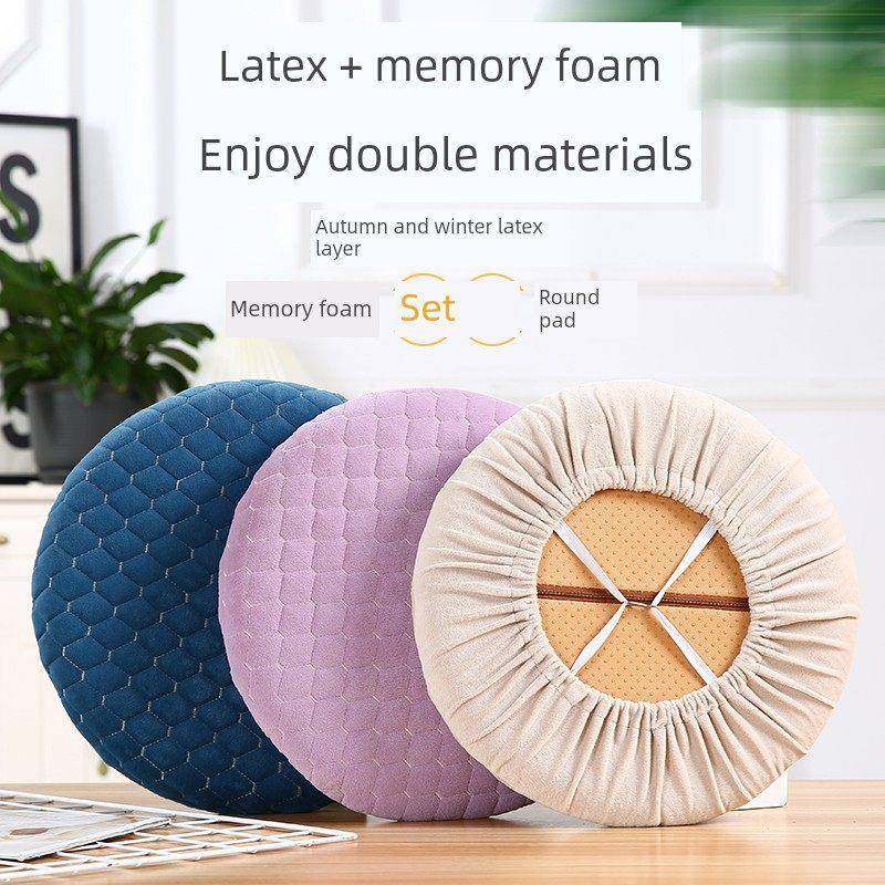 冬季记忆棉圆形垫子屁垫乳胶圆凳子套罩办公室久坐椅子垫坐垫地上,居家布艺,椅垫,淘宝优惠券,粉丝福利购,淘宝优惠卷