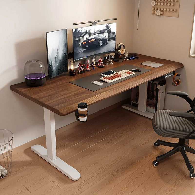 电脑桌电动升降桌全自动办公桌成人升降电脑桌书桌学习电竞电脑桌