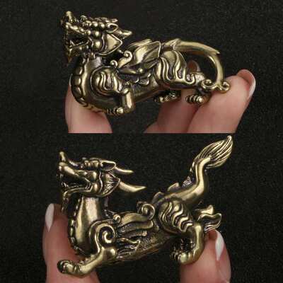 Antique Small Bronze Crafts Ornaments Brass Pixiu Ornaments