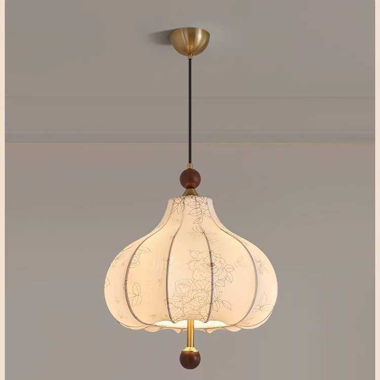 法式复古风卧室布艺吊灯饰中古蒜头餐厅吧台灯南洋实木房间主灯具,鲜花速递/花卉仿真/绿植园艺,割草机/草坪机,淘宝优惠券,粉丝福利购,淘宝优惠卷