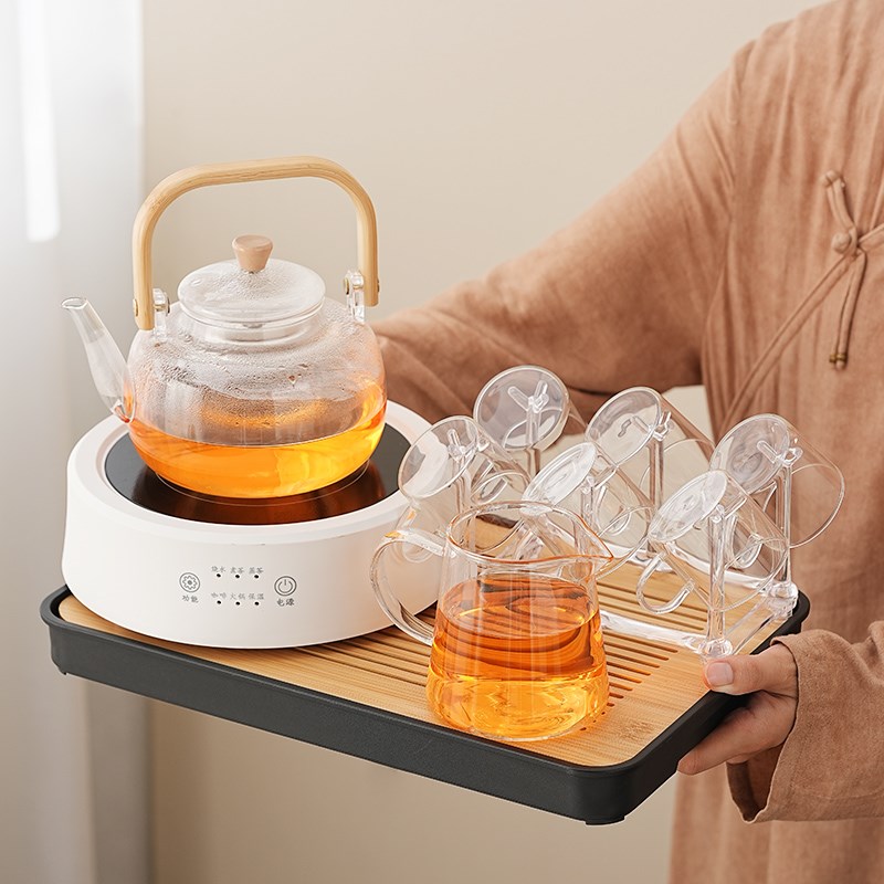 电陶炉煮茶器茶具套装家用整套办公室泡茶烧水提梁壶煮茶玻璃茶壶