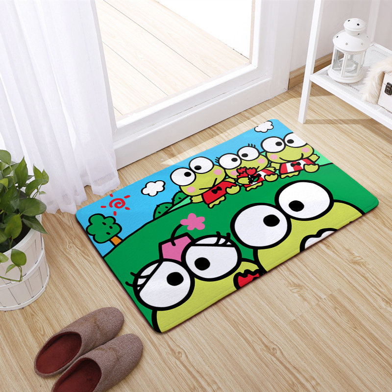 卡通可爱Keroppi大眼蛙可洛比青蛙地垫儿童卧室客厅厨房防滑地毯