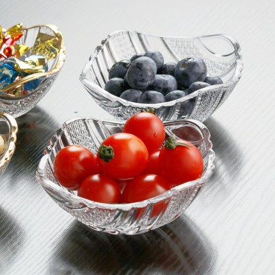 水晶玻璃碟精致小果盘水果蝶子盘家用迷你小蝶盘子商用味碟高颜值
