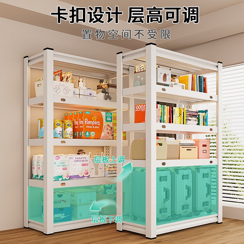 货架多层置物架仓库货物架超市储物架家用杂物间收纳架快递铁架子