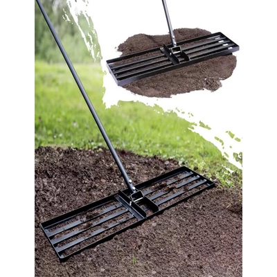 ?草坪平整耙找平机土壤肥料花园农场菜摊推拉平地器调平碎石铺沙